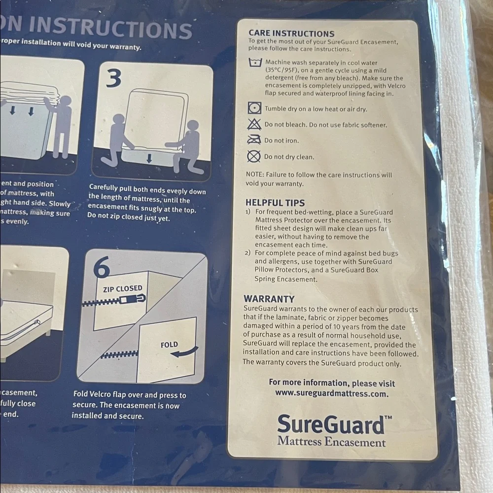Mattress Encasement - White